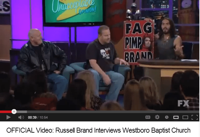 OFFICIAL Video- Russell Brand Interviews Westboro Baptist Church - YouTube